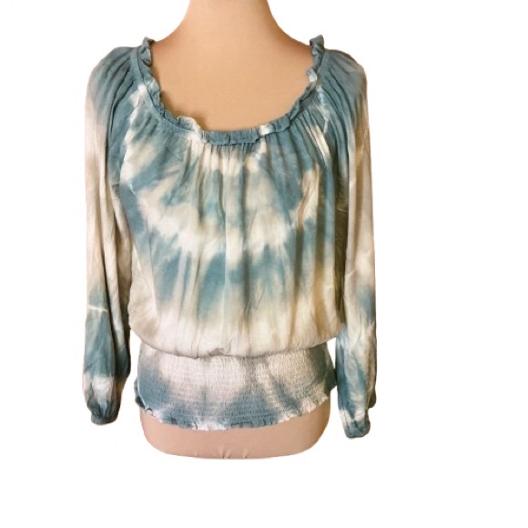 Scrapwork Earthy boho hippie tie dye blouse - Picture 1 of 9